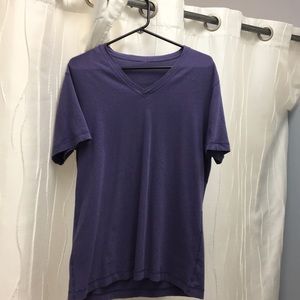 Men's Purple V-Neck T-Shirt